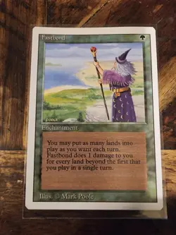 Magic the Gathering ~ MTG ~ 1x Fastbond ~ 3rd Edition ~ NM with Indent ~ REVISED - Image 1