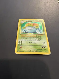 Venusaur 15/102 1999 Base Set Holo Rare Pokemon Card TCG Vintage - Image 3
