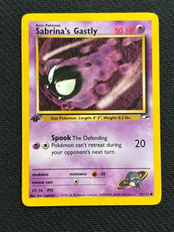 Sabrina's Gastly [1st Edition] #93/132 Pokemon Gym Heroes - Image 1