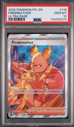 FireBreather Full Art Trainer 119/094 Phantasmal Flames Pokemon PSA 10 - Image 1