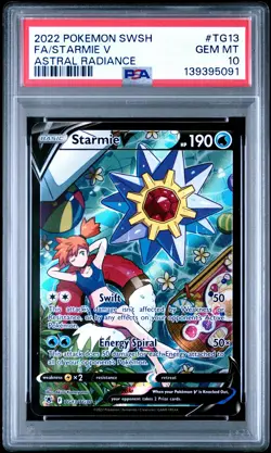 2022 POKEMON SWORD & SHIELD ASTRAL RADIANCE #TG13 FULL ART/STARMIE V PSA 10 - Image 1