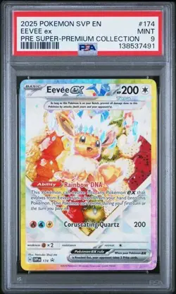 Pokemon Eevee ex 2025 SVP SV BSP #174 Pre Super-Premium Collection PSA 9 - Image 1