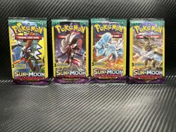🔥Pokemon Sun & Moon Guardians Rising 3 Card Mini Booster Pack 4 Packs Art Set🔥 - Image 1