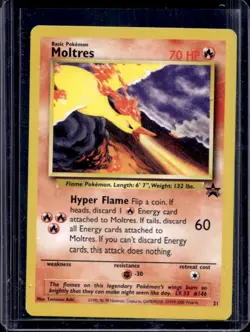1999 Pokemon Wizards Black Star Promos Moltres #21 - Image 1