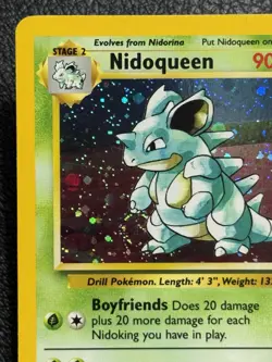 Nidoqueen 12/130 - Holo Rare - Vintage Pokemon TCG: Base Set 2 - LP/NM - Image 2