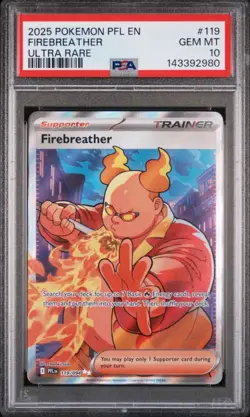 FireBreather Full Art Trainer 119/094 Phantasmal Flames Pokemon PSA 10 - Image 1