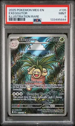 2025 POKEMON MEG EN-MEGA EVOLUTION ILLUSTRATION RARE #135 EXEGGUTOR PSA 9 - Image 1