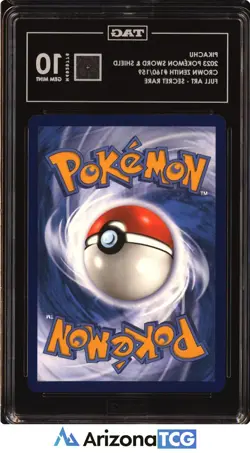 Pokemon 2023 Pikachu 160/159 Full Art Secret Rare Crown Zenith GEM MINT TAG 10 - Image 2