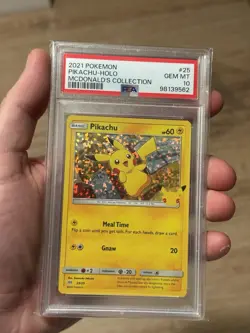 Pokemon Pikachu 025/025 Holo Promo McDonald's 25th Anniversary PSA 10 2021 - Image 2