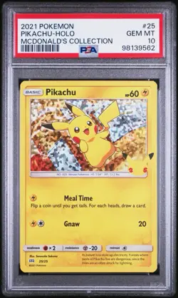 Pokemon Pikachu 025/025 Holo Promo McDonald's 25th Anniversary PSA 10 2021 - Image 5
