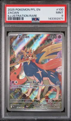 2025 Pokemon Phantasmal Flames Zacian Illustration Rare #100/094 PSA 9 - Image 1