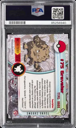 2000 TOPPS CHROME POKEMON T.V. TEKNO #75 GRAVELER PSA 9 - Image 2