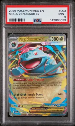 2025 POKEMON MEG EN-MEGA EVOLUTION #003 MEGA VENUSAUR EX PSA 9 - Image 1
