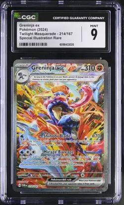 Greninja EX 214/167 Special Illustration Rare Pokemon CGC 9 Mint *025 - Image 1