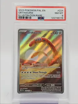 ORTHWORM 2023 POKEMON PALDEA EVOLVED ILLUSTRATION RARE A 224/193 PSA 8 Q0004 - Image 1