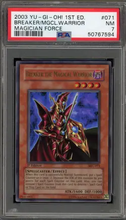 Yu-Gi-Oh! Breaker The Magical Warrior Magicians Force 1st Edition MFC-071 PSA 7 - Image 1