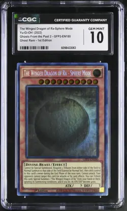 The Winged Dragon Of Ra-sphere Mode GFP2-EN180 1st Edition Yu-gi-oh! CGC 10 *063 - Image 1