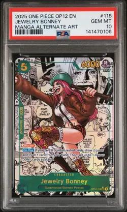2025 ONE PIECE OP12-LEGACY OF THE MASTER #118 JEWELRY BONNEY PSA 10 - Image 1
