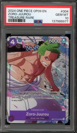 One Piece CCG Zoro-Juurou Treasure Rare ST18-004 PSA 10 Gem Mint - Image 1