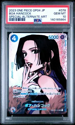 2023 ONE PIECE JPN OP04-KINGDOMS OF INTRIGUE #078 BOA HANCOCK PSA 10 - Image 1