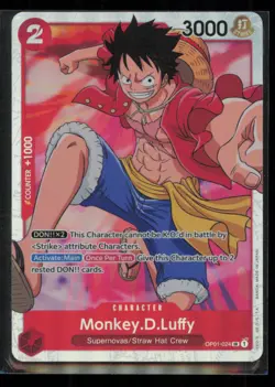 Monkey.D.Luffy (024) OP01-024 One Piece Romance Dawn Super Rare Near Mint - Image 1