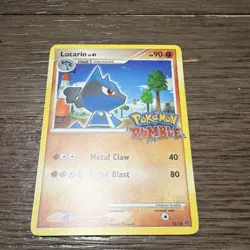 Pokemon Rumble Lucario 12/16 Promo Card Stage 1 90 HP Regular English 2009 - Image 1