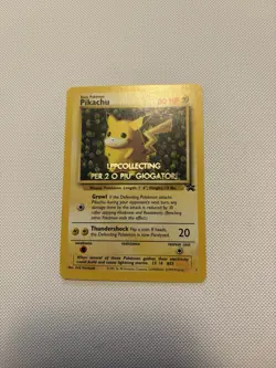 Pokemon Pikachu #1 LPP Collecting ERROR Stamp WOTC Black Star Promo Card - Image 1