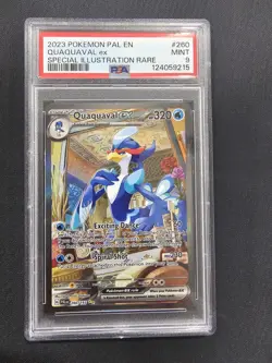 PSA 9 Quaquaval EX Special Illustration Rare Pokemon TCG Card 260/193 - Image 1