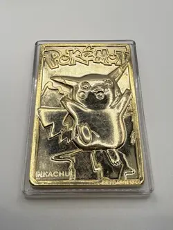 Gold Plated Pikachu Pokemon Card - Burger King Collectible - 1999 Nintendo - Image 1