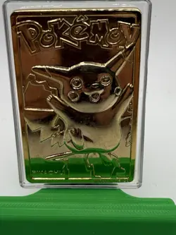 Gold Plated Pikachu Pokemon Card - Burger King Collectible - 1999 Nintendo - Image 3