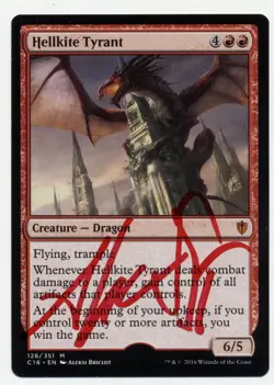 MTG Artist Proof Hellkite Tyrant Magic The Gathering Gatecrash Signed - Image 1