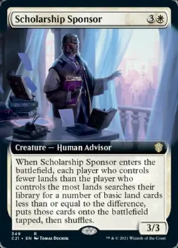 Scholarship Sponsor x1 1x Extended Art Commander 2021 NM MTG - Image 1