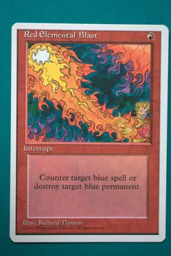 Red Elemental Blast - 4th Edition - Lightly Played - Magic the Gathering(2) - Image 1