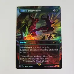 (NM-) Heroic Intervention Rainbow Foil Secret Lair Marvel Black Panther MTG SLD - Image 1