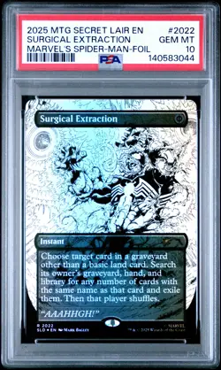 2025 MTG SECRET LAIR DROP VENOM UNLEASHED INKS-FOIL SURGICAL EXTRACTION PSA 10 - Image 1
