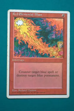 Red Elemental Blast - 4th Edition - Moderately Played - Magic the Gathering(1) - Image 1