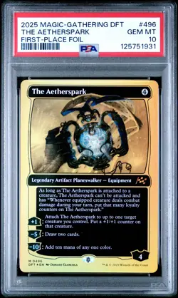 2025 MTG AETHERDRIFT FIRST-PLACE FOIL #0496 THE AETHERSPARK PSA 10 - Image 1