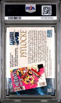 1992 MARVEL MASTERPIECES #65 PSYLOCKE PSA 8 - Image 2