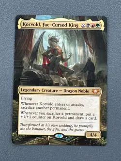 Korvold Fae-Cursed King MTG Edge of Eternities Hand Painted Extended Altered Art - Image 1