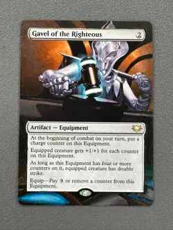 Gavel of the Righteous MTG Edge of Eternities Commander Hand Painted Altered Art - Image 1