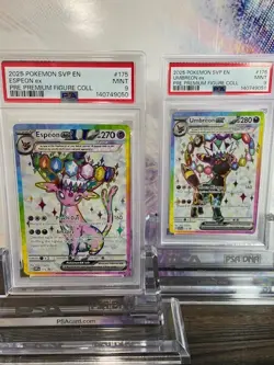 2025 Pokemon Umbreon ex 176 & Espeon ex 175 Black Star Promo PSA 9-Sequential🔥 - Image 1