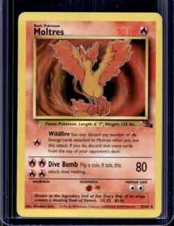 1999 Pokemon Fossil Moltres #27/62 - Image 1
