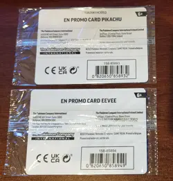 Pokemon Together Pikachu 25/165 & Eevee 133/165 Stamped Promos - Factory Sealed - Image 2