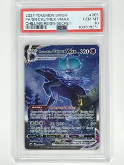 2021 Pokemon SWSH Chilling Reign Shadow Rider Calyrex VMAX Alternate Art PSA 10 - Image 1