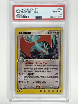 2003 Pokemon R&S EX Dragon Salamence Holo 10/97 PSA 8 - Image 1