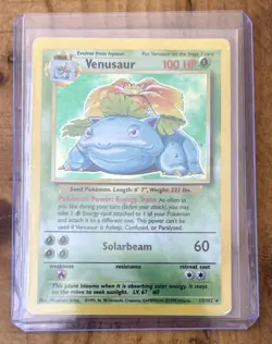 Venusaur Pokemon Trading Card Game 15/102 Base Set 1 Holo Vintage 1999 - Image 1