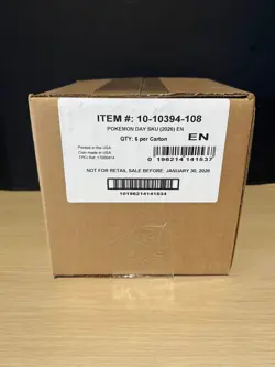 POKEMON TCG 2026 POKEMON DAY COLLECTION BOX FACTORY SEALED CASE 6 BOXES (B) - Image 1