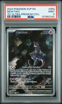 2023 POKEMON SVP EN-SV BLACK STAR PROMO 151 ULTRA-PREM COLL #052 MEWTWO PSA 9 - Image 1