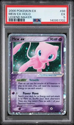 2006 POKEMON EX LEGEND MAKER #88 MEW EX-HOLO PSA 5 - Image 1