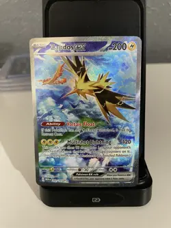 Pokemon SV Scarlet & Violet 151 Zapdos EX 202/165 Near Mint NM - Image 1